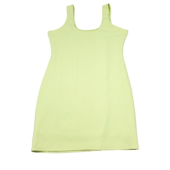 Good American Good Compression Scuba Knit Mini Dress Green Stretch Size 5 2XL - Picture 3 of 13